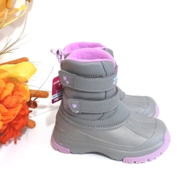 SKECHERS KIDS COLD RATED 29°C WATERPROOF INSULATED RAIN SNOW BOOTS SIZE 8 NWT - Picture 4 of 11
